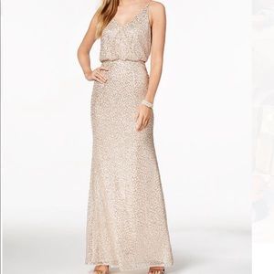 Adrianna Papell Sequined Blouson Gown